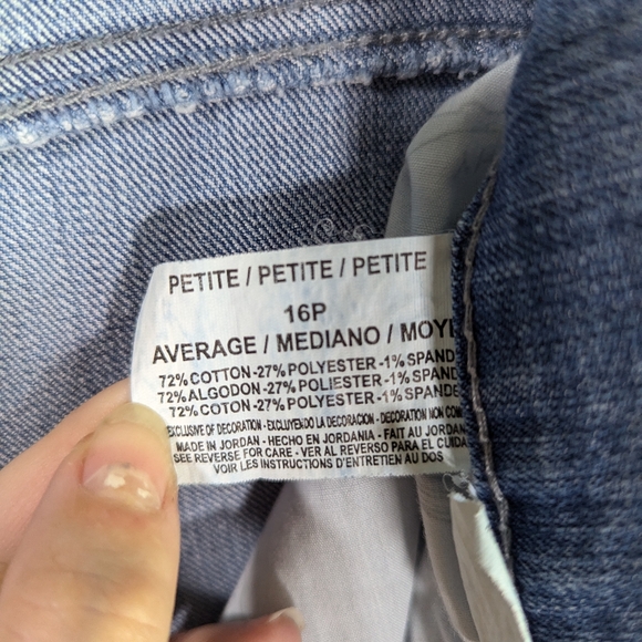 Gloria Vanderbilt womens Amanda Classic High Rise Tapered Jean Petite size 16P - Picture 8 of 8